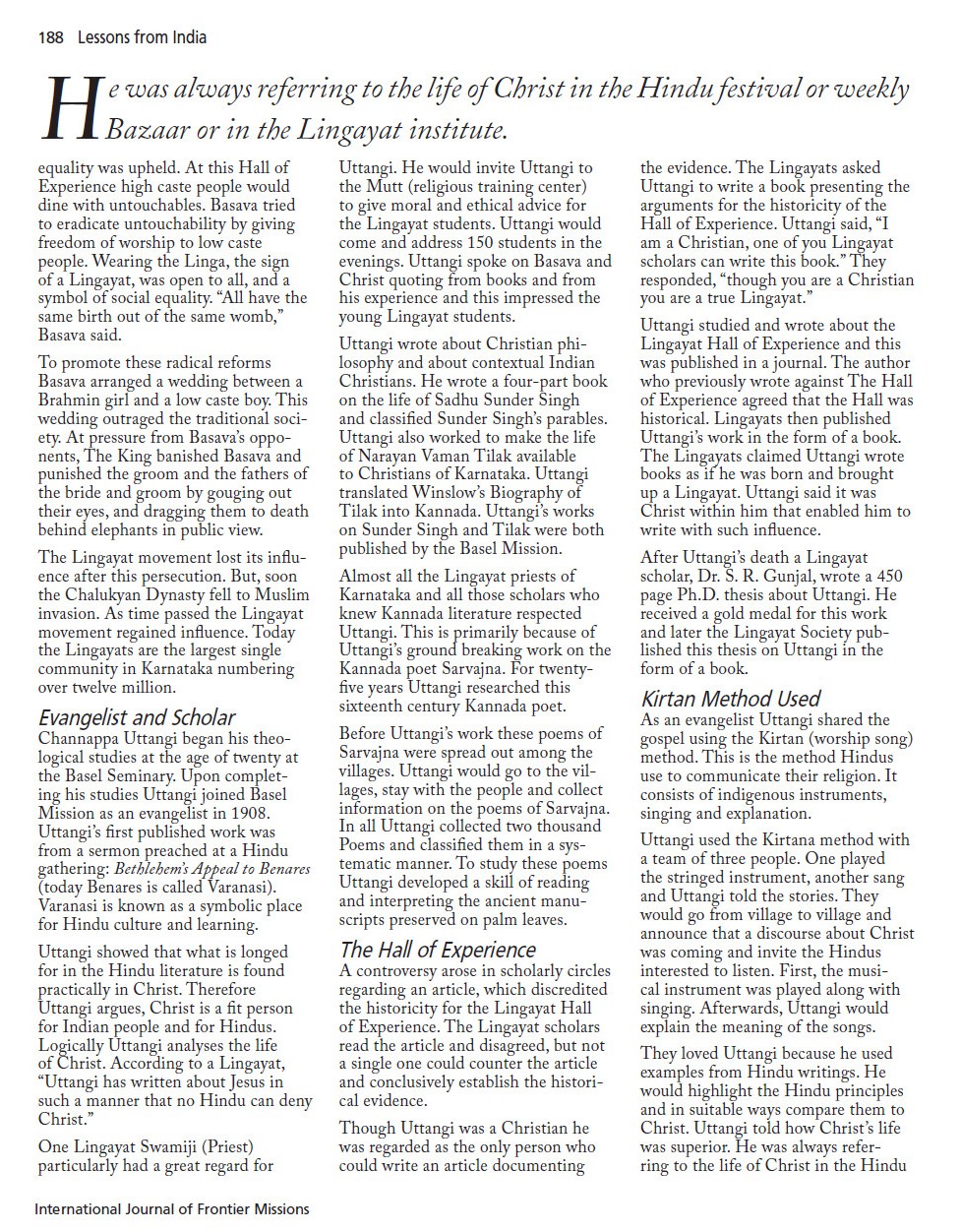 International Journal of Frontier Missions 2011-winter by Brad Beaman